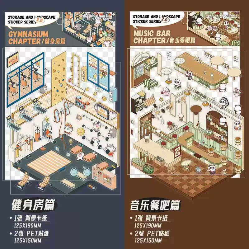 3d Scene Stickers for Adult Kids Relief Stress