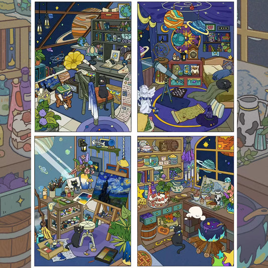 3d Scene Stickers|Cosmic Attic Series
