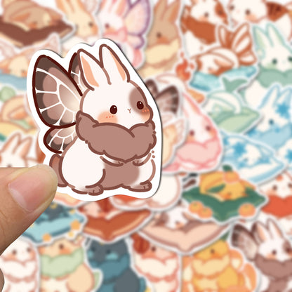 40 Pcs Bunny Journal Stickers Scrapbook Phone Stickers