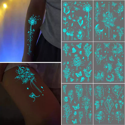 Glow in the Dark uv light Tattoo Stickers
