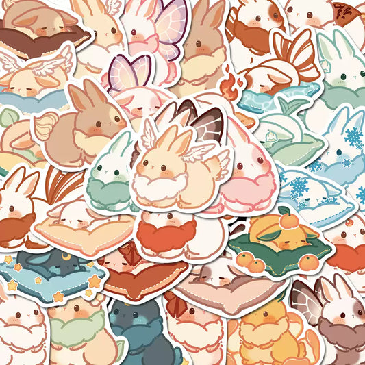 40 Pcs Bunny Journal Stickers Scrapbook Phone Stickers