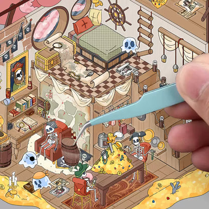 Pirate Ship Series 3D Miniature Sticker Scene Set