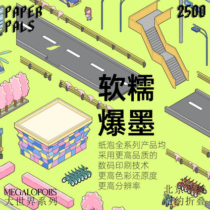 New York and Beijing set 3D Scene Stickers