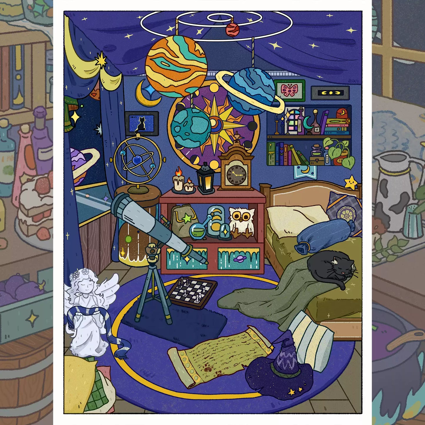 3d Scene Stickers|Cosmic Attic Series
