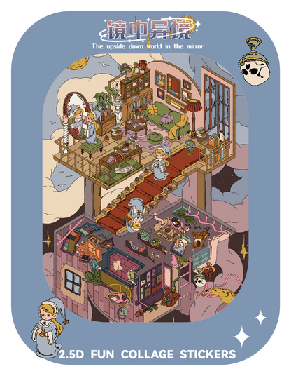Forest Banquet & Mirror Realm – Miniature 3D Scene Stickers
