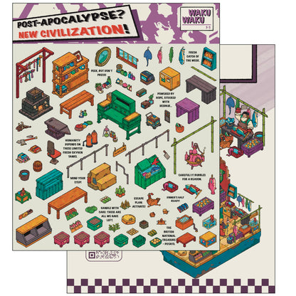 Urban Survival 3D Scene Stickers Miniature Sticker Set