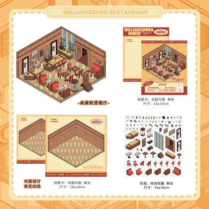 Bankrupt Sisters Isometric 3D Scene Stickers