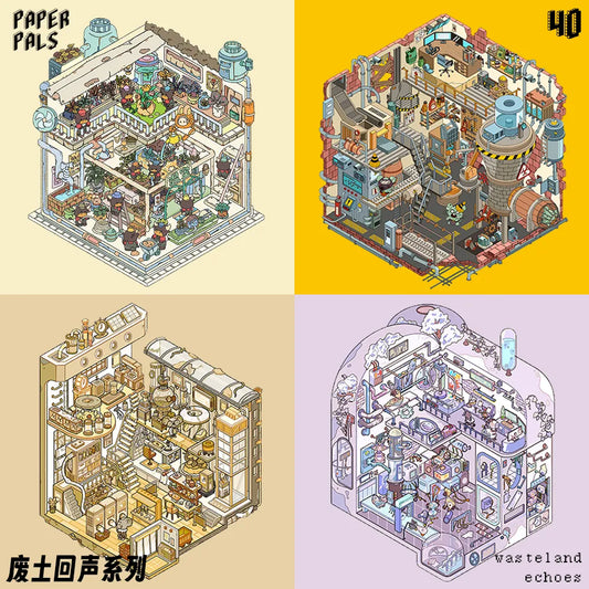 Post Apocalyptic Farm and Factory Stickers 3D Scene Stickers