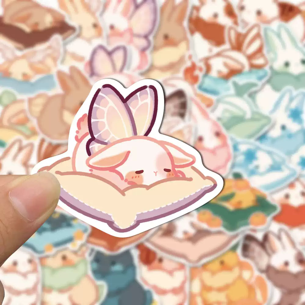 40 Pcs Bunny Journal Stickers Scrapbook Phone Stickers
