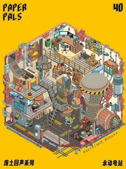 Post Apocalyptic Farm and Factory Stickers 3D Scene Stickers