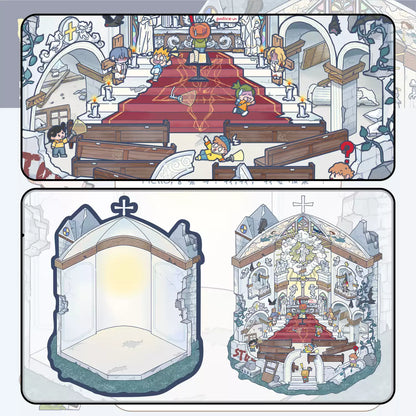 The Mystery Church 3D Scene Stickers Miniature Set