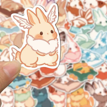 40 Pcs Bunny Journal Stickers Scrapbook Phone Stickers