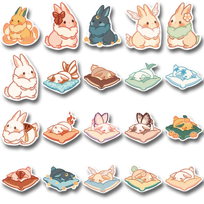 40 Pcs Bunny Journal Stickers Scrapbook Phone Stickers