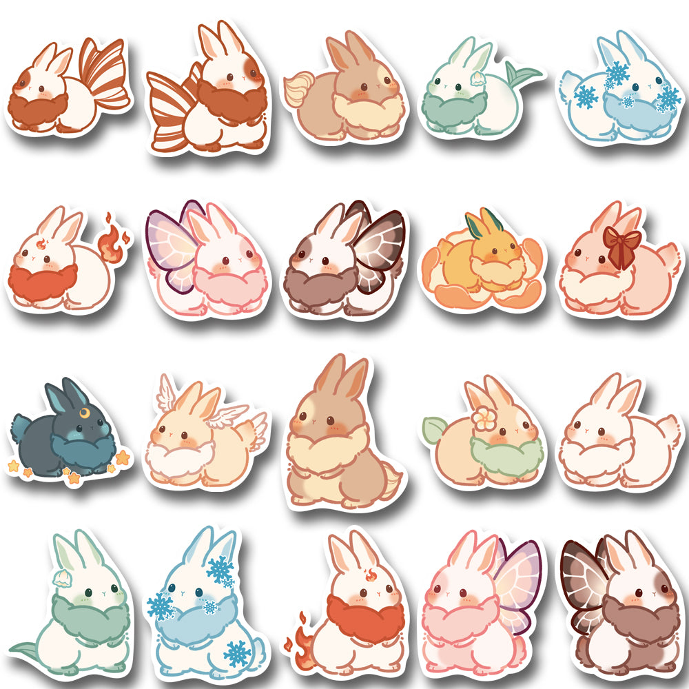 40 Pcs Bunny Journal Stickers Scrapbook Phone Stickers