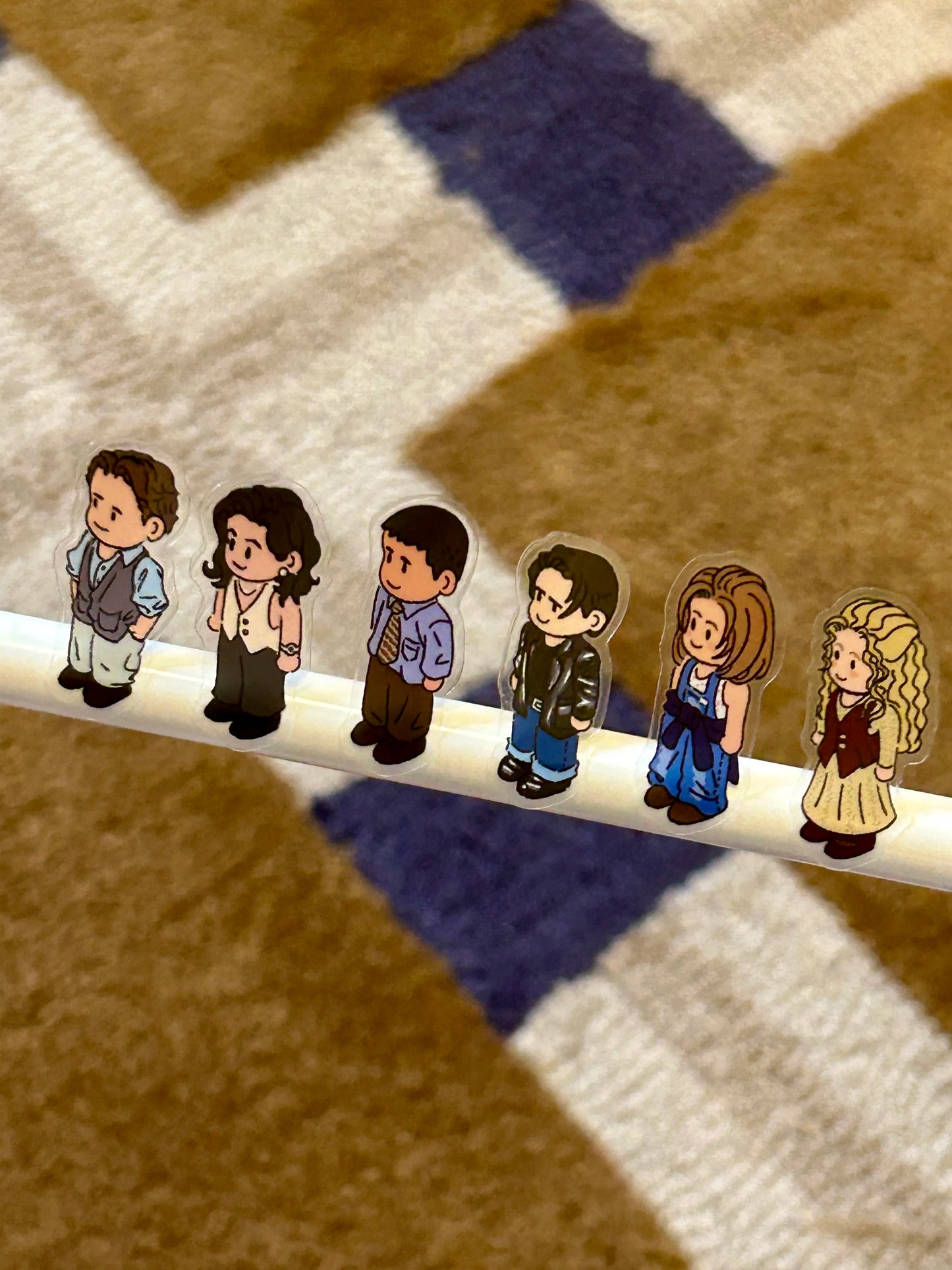 FRIENDS Series 3D Scene Stickers with Vintage Miniature Set