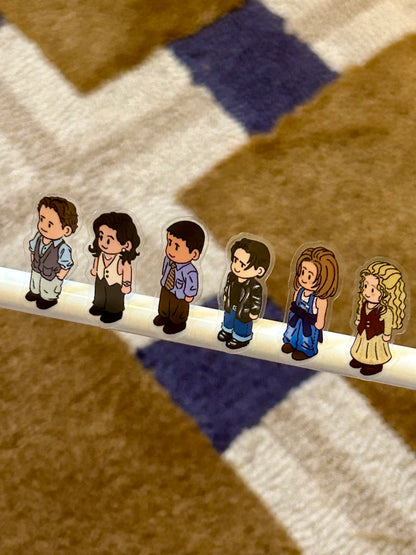 FRIENDS Series 3D Scene Stickers with Vintage Miniature Set