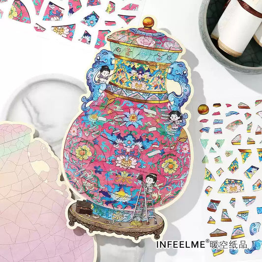 Broken Treasures Repair Miniature 3d scene Sticker Set