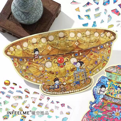 Broken Treasures Repair Miniature 3d scene Sticker Set