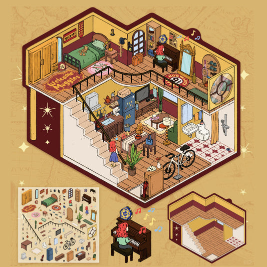 3D Scene Stickers for Harry Potter Fan’s Home