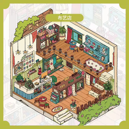 Fabric Store 3D Scene Stickers