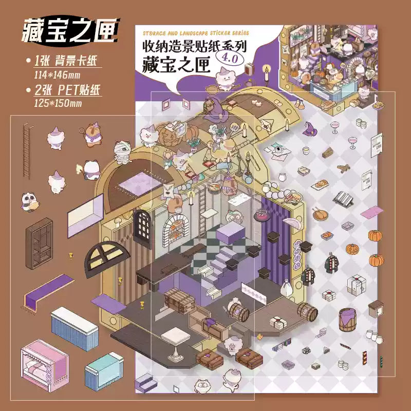 High-value Korean Style 3d Scene stickers