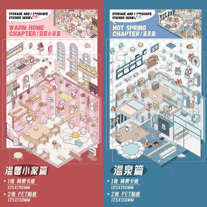 3d Scene Stickers for Adult Kids Relief Stress