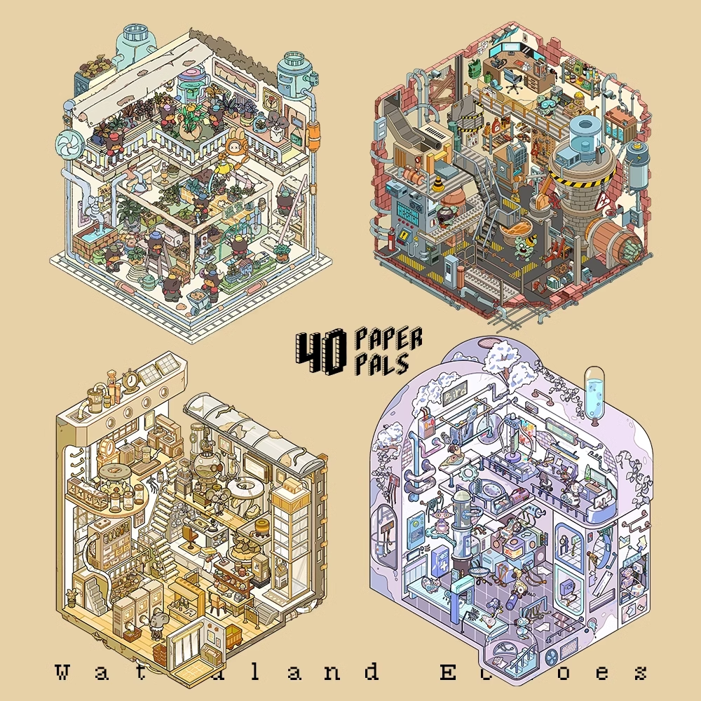 Wasteland Echo Series 3D DIY Miniature Sticker