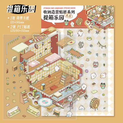 High-value Korean Style 3d Scene stickers