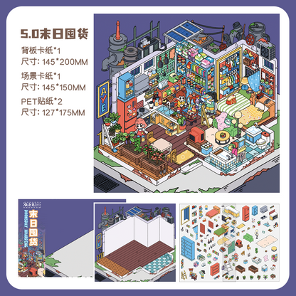 Doomsday series DIY 3D scene Sticker for Adults