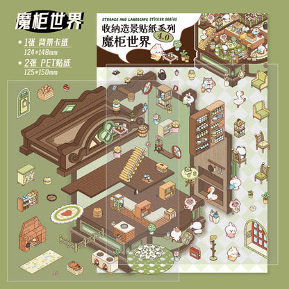High-value Korean Style 3d Scene stickers