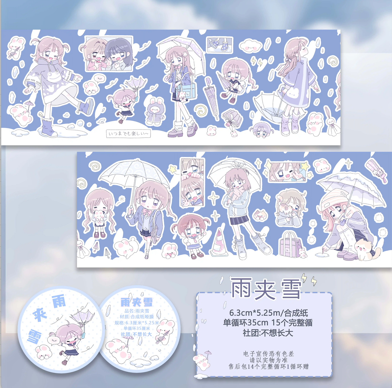 Sleet Series Journal Stickers