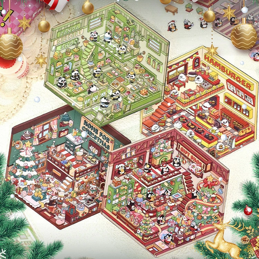 Christmas Miniature Scene DIY Sticker for Girls