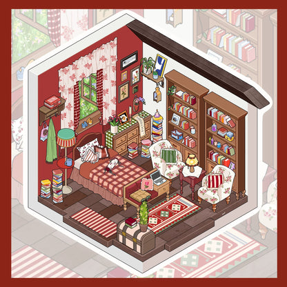 Fieldstone New Home Series: 3D Miniature Room Scene Stickers