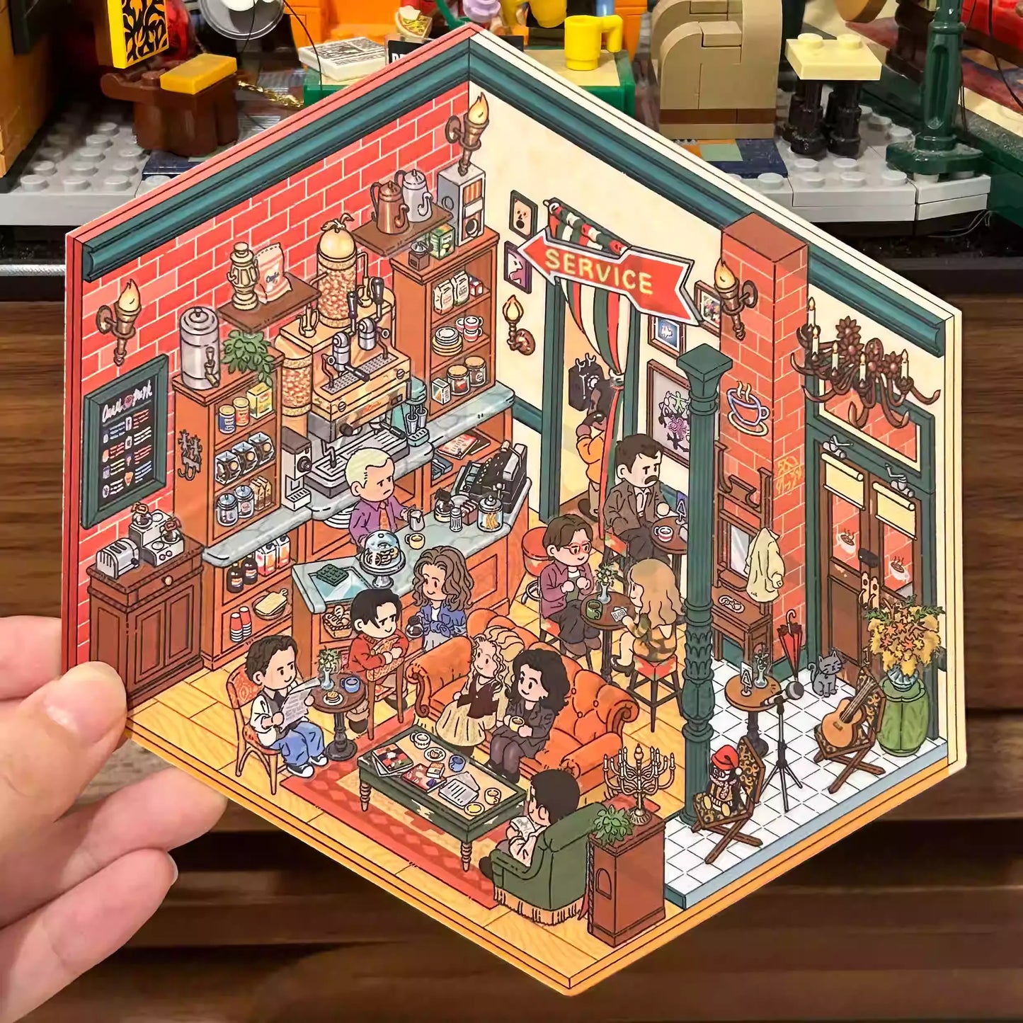 Friends Series Central Perk Café Miniature Scene Stickers