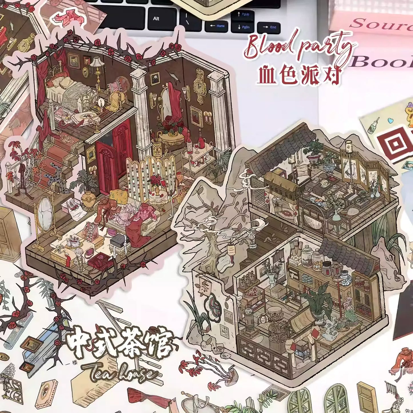 Millennium 3d Scene Stickers for DIY Art