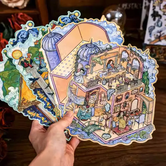 Van Gogh & Monet Gallery 3D Scene Stickers for DIY