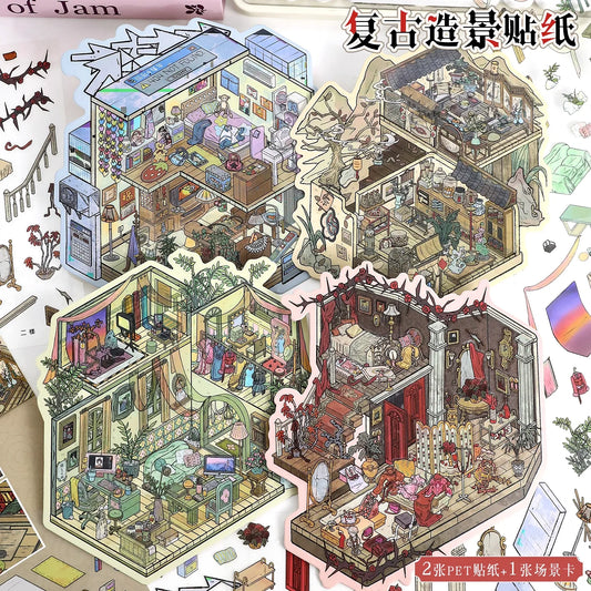 Millennium 3d Scene Stickers for DIY Art