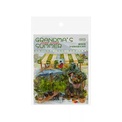Grandma’s Summer Vintage Journal Sticker Set